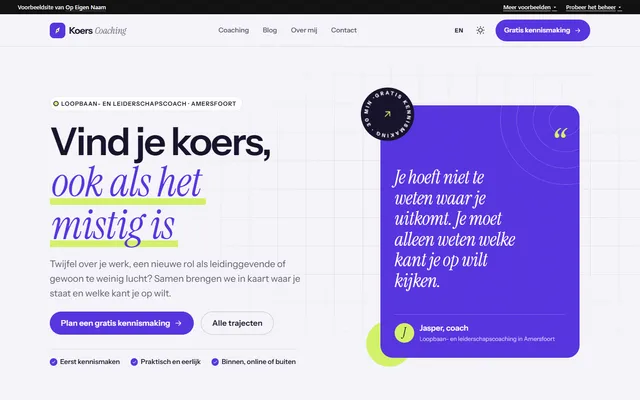 Schermafbeelding van Koers Coaching